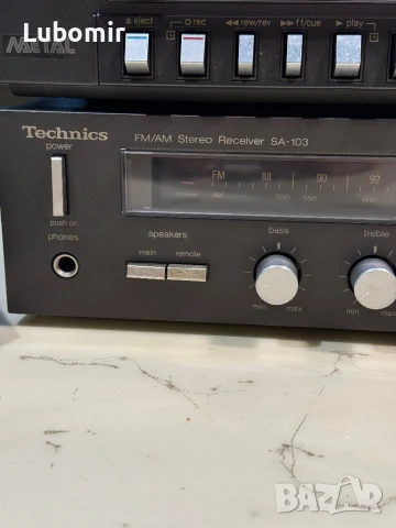 Technics-грамофон SL-303-нов ремък,Дек RS-M215,Ресивър SA-103., снимка 4 - Ресийвъри, усилватели, смесителни пултове - 51115221