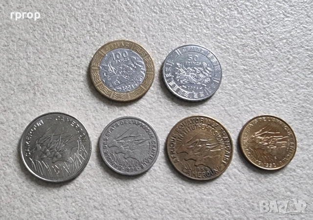 Централна Африка . 6 бр., снимка 5 - Нумизматика и бонистика - 42243246