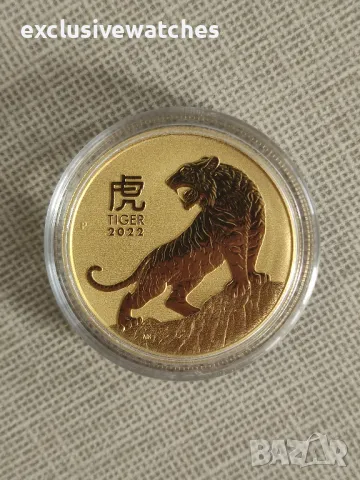 1 тройунция 24 карата Златна Монета Австралийски Лунар Тигър 2022, снимка 4 - Нумизматика и бонистика - 49218705