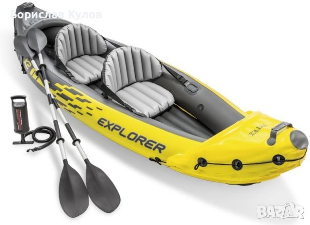 Надуваем двуместен каяк Intex Explorer K2, снимка 1 - Водни спортове - 41820495