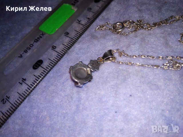 ПРЕКРАСНО СРЕБЪРНО НЕЖНО КОЛИЕ СРЕБРО 925 с ЮВЕЛИРНО ШЛИФОВАНО КОТЕШКО ОКО КАМЪК 36474, снимка 12 - Колиета, медальони, синджири - 39653912