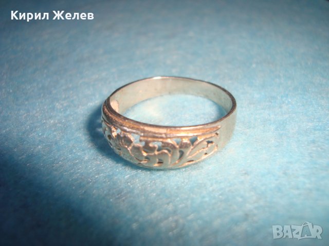 19 ВЕК ВЪЗРОЖДЕНСКИ СРЕБЪРЕН ФЛОРАЛНО ОРНАМЕНТИРАН ПРЪСТЕН ВИСОКА ПРОБА СРЕБРО МАЙСТОРСКИ 26625, снимка 8 - Антикварни и старинни предмети - 34631274