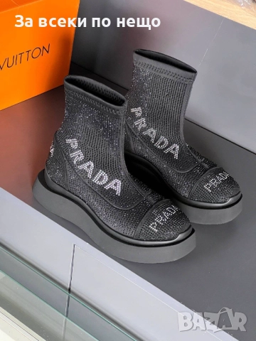 Prada Дамски Черни Боти Прада Код E970