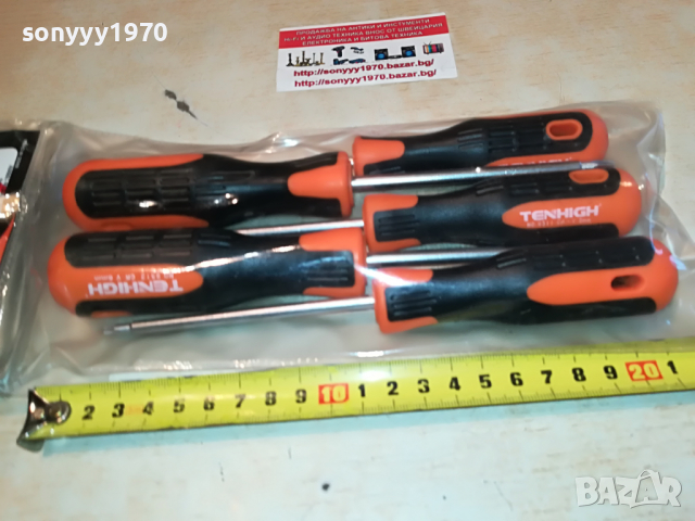 TENHIGH-ТОРКС 5БР ОТВЕРТКИ 0604222014, снимка 3 - Отвертки - 36369248