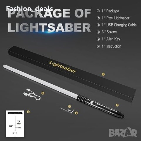 Нов светлинен меч с 11 цвята и звук USB акумулаторен Деца Подарък, снимка 6 - Други - 42415540