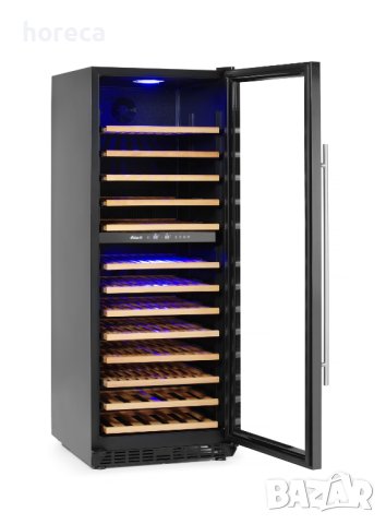 Охладител за вино - 2 зони, 135 бутилки, от 5 до 22˚C, снимка 4 - Хладилни витрини и фризери - 41395525