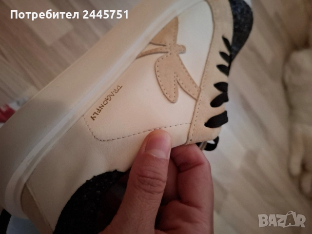 Кецове с брокат Dragonfly, естествена кожа, нови , снимка 5 - Кецове - 51686930