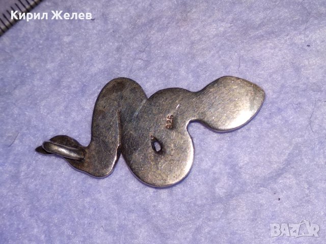 ЗМИЕВИДЕН СРЕБЪРЕН АРТ ПЕНДАНТ МЕДАЛЬОН СРЕБРО 925 ИНКРУСТИРАН с РАЗНОЦВЕТЕН КРАЛСКИ СЕДЕФ 38704, снимка 17 - Колиета, медальони, синджири - 41741621