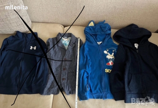 Голям лот маркови дрехи за момче 128/134-zara,hm,gap,tommy,under,adidas, снимка 5 - Детски анцузи и суичери - 48869487