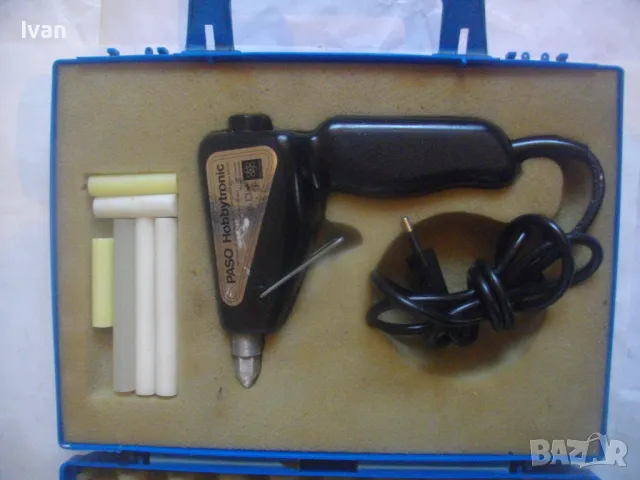 60 вата немски оригинален ЕЛЕКТРИЧЕСКИ ПИСТОЛЕТ ЗА ЛЕПЕНЕ СЪС СИЛИКОН пръчки ф11мм Старо качество , снимка 6 - Други инструменти - 47758737