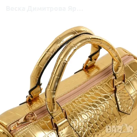 Комплект от 3 броя елегантни дамски чанти, имитиращи крокодилска кожа BAG72, снимка 5 - Чанти - 47741876