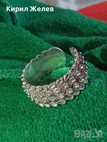 СРЕБЪРЕН ФИЛИГРАН ПРЪСТЕН СРЕБРО 925 ПРЕКРАСНА ЮВЕЛИРНА МАЙСТОРСКА СТАРА ИЗРАБОТКА ГРАНУЛАЦИЯ 22657, снимка 3 - Пръстени - 33050027