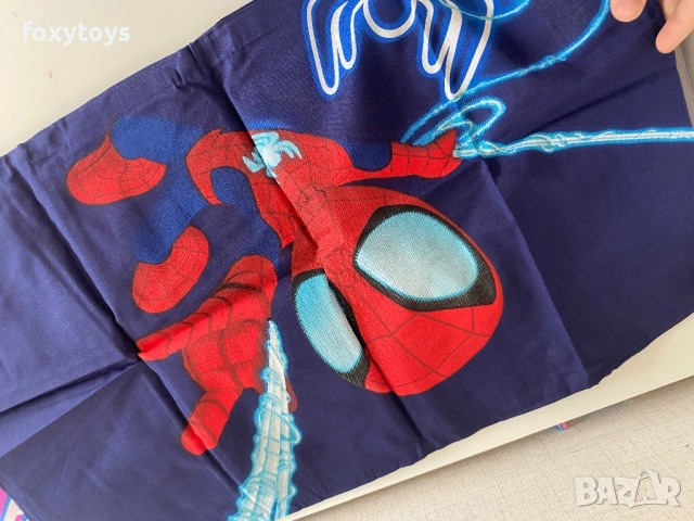 Детски спален комплект Spidey Dark 100×135 cm, 40×60 cm, снимка 6 - Спално бельо и завивки - 48464981