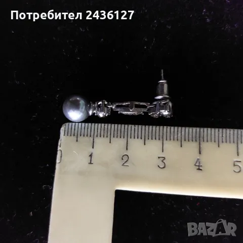 Комплект колие и обеци сиви перли, снимка 4 - Колиета, медальони, синджири - 50042476