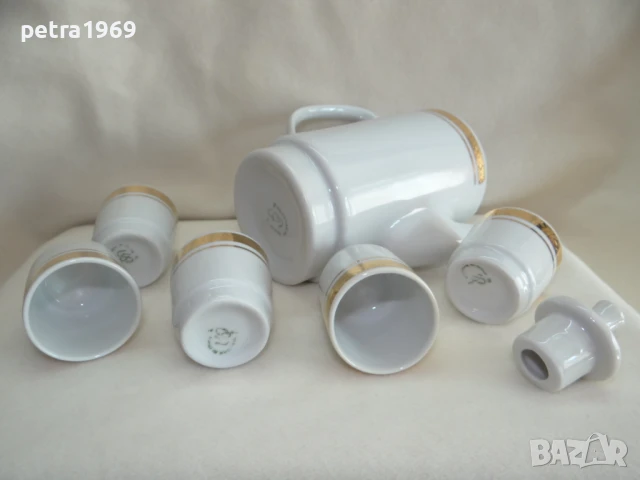 Порцеланов сервиз за ракийца, на "Дянко Стефанов", снимка 2 - Сервизи - 50506028