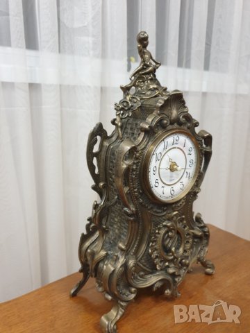 Каминен бронзов часовник, снимка 5 - Антикварни и старинни предмети - 41249206