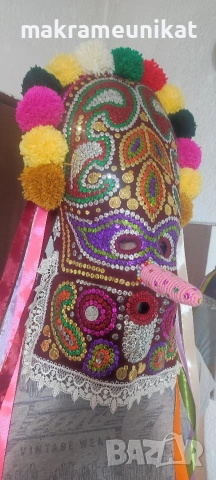 Продавам кукерска маска, гугла, уникат, Новодел, авторски модел, етно, Сурва, Кукерландия 