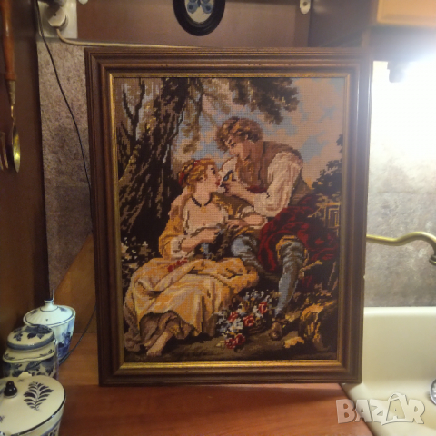 Страхотен бароков гоблен , снимка 4 - Гоблени - 36222466