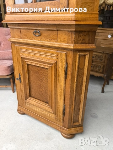 Ъглова витрина Антик , снимка 8 - Секции и витрини - 53611591