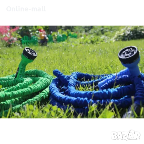 РАЗТЕГАТЕЛЕН МАРКУЧ 7.5 ДО 60 МЕТРА С НАКРАЙНИК ЗА ПОЛИВАНЕ НА ГРАДИНА, снимка 3 - Напояване - 49683982