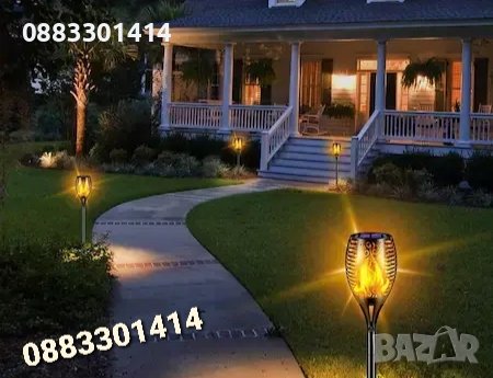 Соларна лампа Факла с ефект пламък , снимка 3 - Соларни лампи - 42093608