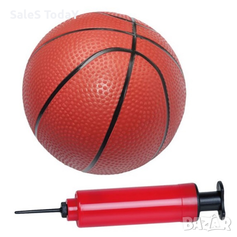 Баскетболен кош за стена+ топка, помпа и мрежа, 43*33см, снимка 4 - Баскетбол - 44836243