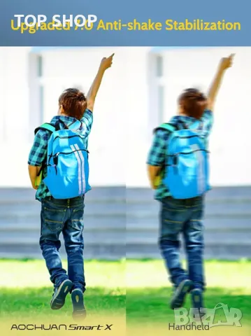 AOCHUAN 3-осен професионален гимбал стабилизатор за iPhone и Android, снимка 3 - Селфи стикове, аксесоари - 49636819