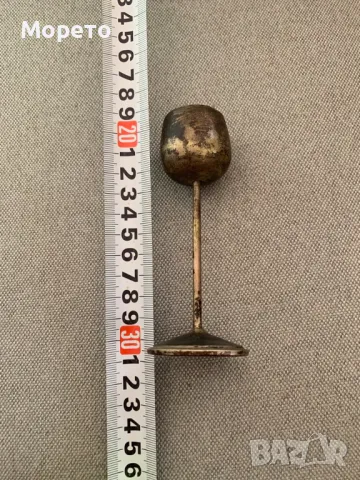 Много стара бронзова чашка,бокалче, снимка 2 - Антикварни и старинни предмети - 48613535