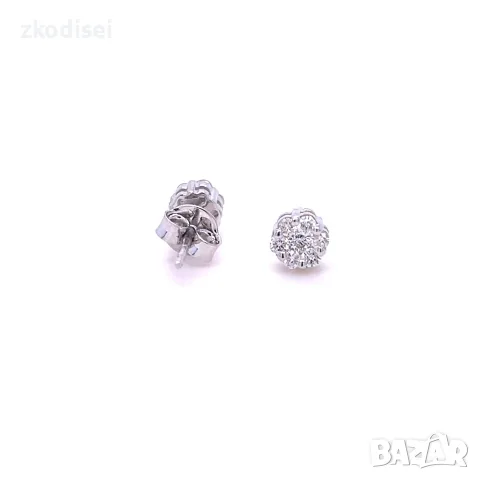 Златни обеци с диаманти 0,40Ct. чистота:SI модел:43649-1, снимка 2 - Обеци - 56314193