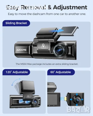 Azdome M550 MAX Dashcam , снимка 14 - Аксесоари и консумативи - 56274109