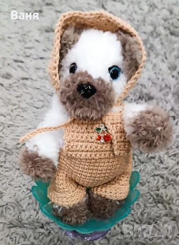 Ръчно плетено кученце, снимка 4 - Плюшени играчки - 52003839