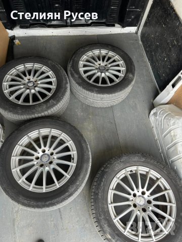 алуминиеви джанти r17 - 5 x 112 / 17 цола със зимни гуми 245 55 17 -цена 550лв, моля БЕЗ бартер !!! , снимка 3 - Гуми и джанти - 44217160