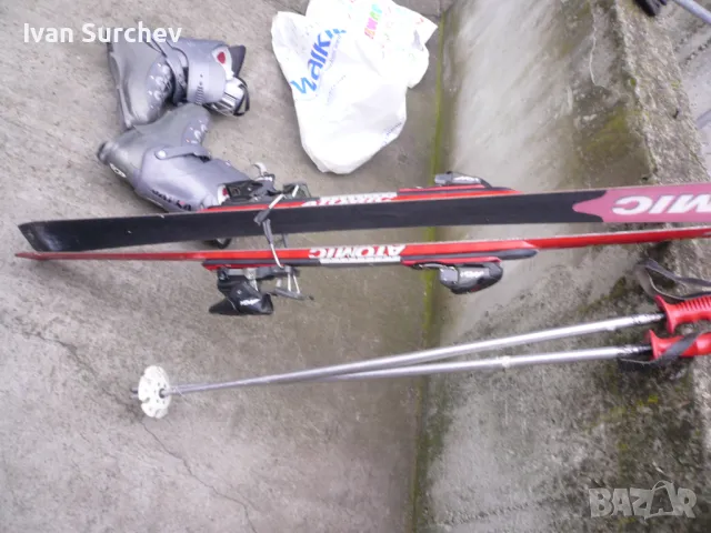 СКИ АТОМИК  , ОБУВКИ И ЩЕКИ -170 СМ 45 НОМЕР