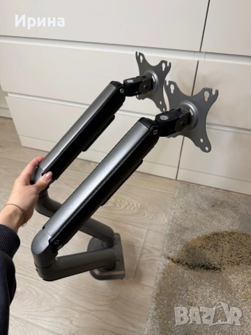 ПРОМОЦИЯ! Кронштейн (двойна стойка) за 2 монитора Gembird MA-DA2-05