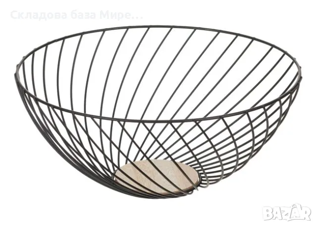 Фруктиера Купа ,Метал и дърво 28х12 см 