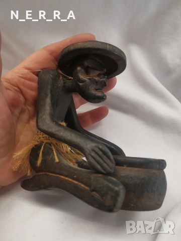 Дървена африканска фигура, снимка 4 - Статуетки - 52611435