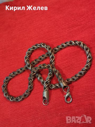 ПОСРЕБРЕН МЕДЕН ЗДРАВ ЛАНЕЦ КЮСТЕК ВЕРИЖКА СИНДЖИРЧЕ 70261 , снимка 2 - Антикварни и старинни предмети - 35323276