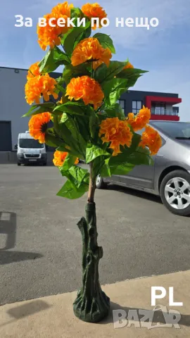 ИЗКУСТВЕНО ДРЪВЧЕ 15 ЦВЕТЯ 155 СМ. И ЛИСТА Код P328