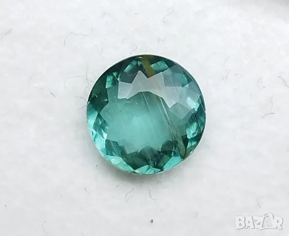 Рядък син Параиба турмалин с кръгла форма - 1.29кт.! Сертифициран! Нов!