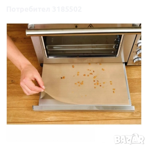 Подложка за Air Fryer 2бр., NoStik, 31x40см.\33x40см., Правоъгълнa  до 260°, кафяв, в плик, снимка 4 - Фритюрници - 51487188