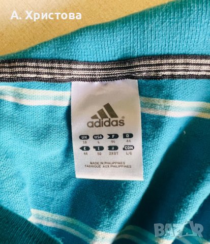 Тениска Adidas синьо, женски модел, снимка 2 - Тениски - 41495640