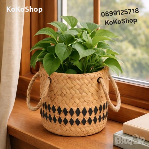 Керамична кашпа - 13,5 × 12,3 см.