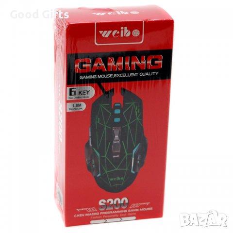 Геймърска мишка Weibo S200, снимка 4 - Клавиатури и мишки - 39301268