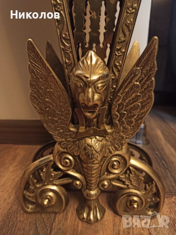 Месингова решетка за камина , снимка 5 - Антикварни и старинни предмети - 52152825