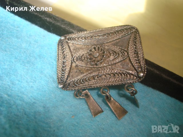 СТАРИННА СРЕБЪРНА РЕТРО БРОШКА ФИЛИГРАННО СРЕБРО ВИСОКА ПРОБА с ГРАНУЛАЦИЯ РЪЧНА ИЗРАБОТКА 25799, снимка 17 - Антикварни и старинни предмети - 35745500