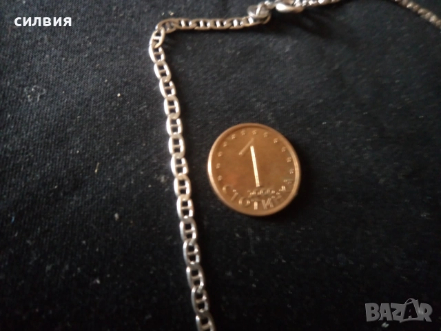 сребърен синджир, снимка 4 - Колиета, медальони, синджири - 52075762