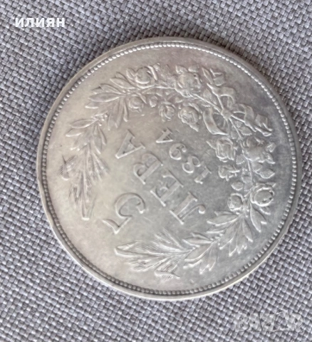 5 лева 1894, снимка 5 - Нумизматика и бонистика - 53755546