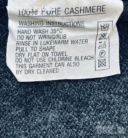 Луксозен тьмносив мъжки пуловер Jones Armstrong от 100% чист кашмир - размер XXXL, снимка 8 - Пуловери - 53777317