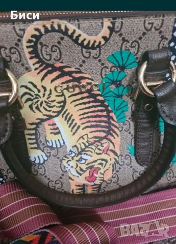 Gucci/Гучи естествена кожа, снимка 5 - Чанти - 35716628