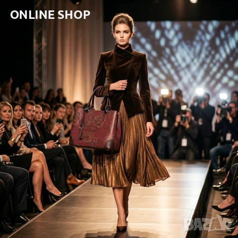 Елегантна дамска чанта от естествена кожа в цвят бордо НОВА, снимка 7 - Чанти - 53688892